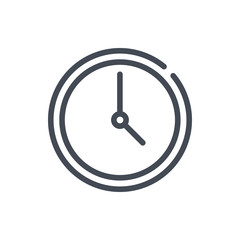 Poster - Time and clock line icon. Watch and time management vector outline sign.