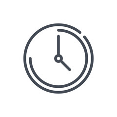 Poster - Time and clock line icon. Watch and time management vector outline sign.