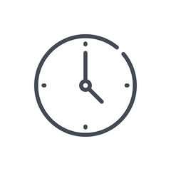 Poster - Time and clock line icon. Watch and time management vector outline sign.
