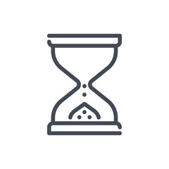 Poster - Sandwatch color line icon. Time hourglass vector outline colorful sign.
