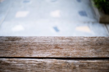 empty Wooden table in front of blurred background, Mock up for display of product