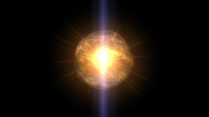 Wall Mural - 4k animated plasma sphere on a black background