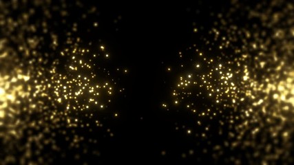 Wall Mural - particles gold bokeh glitter awards dust abstract background