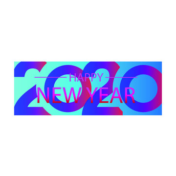 Happy new year 2020 design template. Design for calendar, greeting cards or print. Year of rat patronage