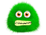 Fototapeta Dinusie - Green furry monster