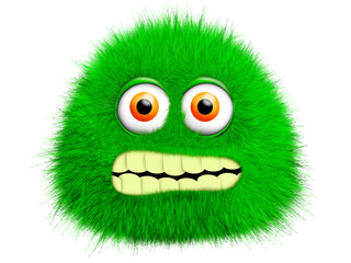 Green furry monster