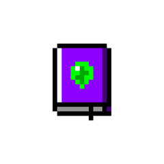 Fototapete - Pixel art, game item, icon and objects for the design. Vector illustration. Fantasy world. Old game console.