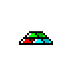 Fototapete - Pixel art, game item, icon and objects for the design. Vector illustration. Fantasy world. Old game console.