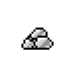 Fototapete - Pixel art, game item, icon and objects for the design. Vector illustration. Fantasy world. Old game console.