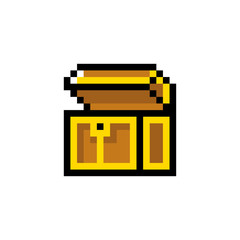 Fototapete - Pixel art, game item, icon and objects for the design. Vector illustration. Fantasy world. Old game console.