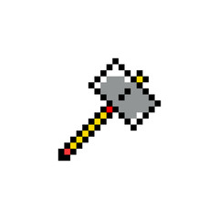 Fototapete - Pixel art, game item, icon and objects for the design. Vector illustration. Fantasy world. Old game console.