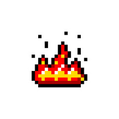 Fototapete - Pixel art, game item, icon and objects for the design. Vector illustration. Fantasy world. Old game console.