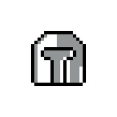 Fototapete - Pixel art, game item, icon and objects for the design. Vector illustration. Fantasy world. Old game console.