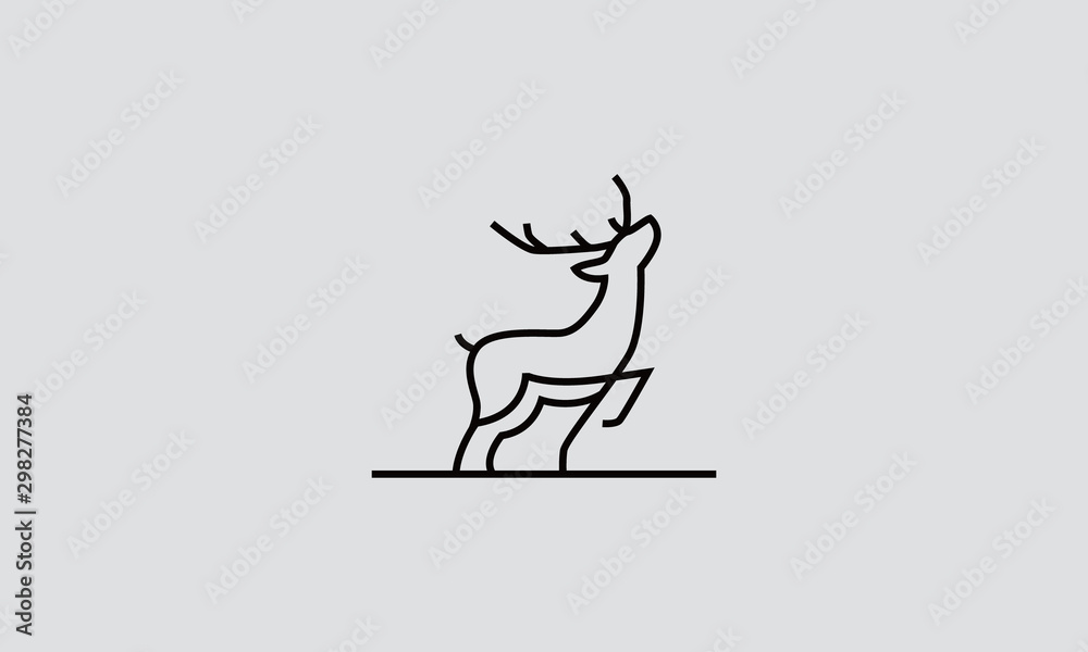 deer line art logo design inspirations Stock Vector | Adobe Stock