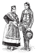 People Of Spain, Vintage Illustration