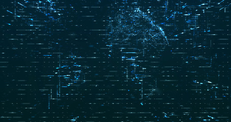 Wall Mural - Abstract digital network data background, 3D rendering