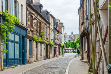 Wall Mural - BOURGES, FRANCE - May 10, 2018: Street view of downtown in Bourges, France