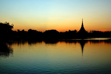 Wall Mural - Thailand Khon Kaen Sunset