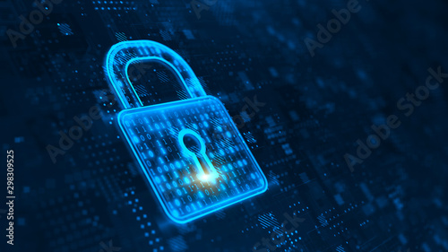 Fotografía Cyber Security and safety information, personal data concept