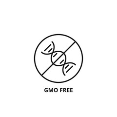 Wall Mural - gmo free vector icon outline style