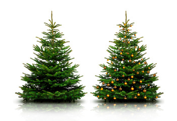 glänzend dekorierter weihnachtsbaum mit weihnachtskugeln