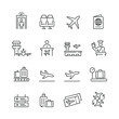 © Mykola - Airport related icons: thin vector icon set, black and white kit