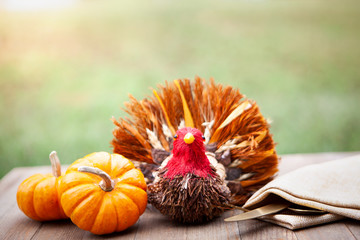 Wall Mural - autumn thanksgiving colorful setting background