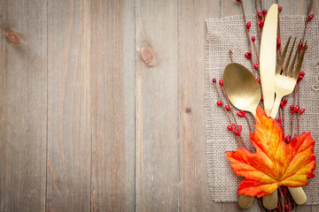Wall Mural - autumn thanksgiving colorful setting background