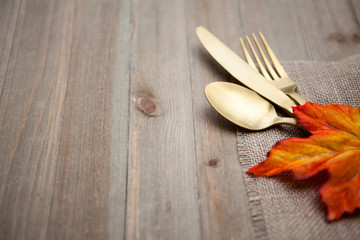 Wall Mural - autumn thanksgiving colorful setting background