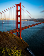 Golden Gate Bridge in Spring from Historic Battery Spencer
