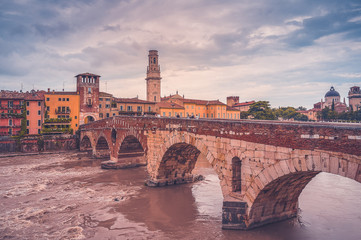 Wall Mural - la merveilleuse ville de Verone en Italie