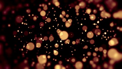 Wall Mural - celebration particles golden circles background bokeh