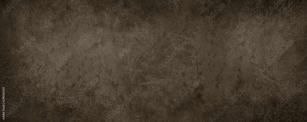 old brown paper background with marbled vintage texture in dark coffee color, antique brown abstract background for website banner - obrazy, fototapety, plakaty 