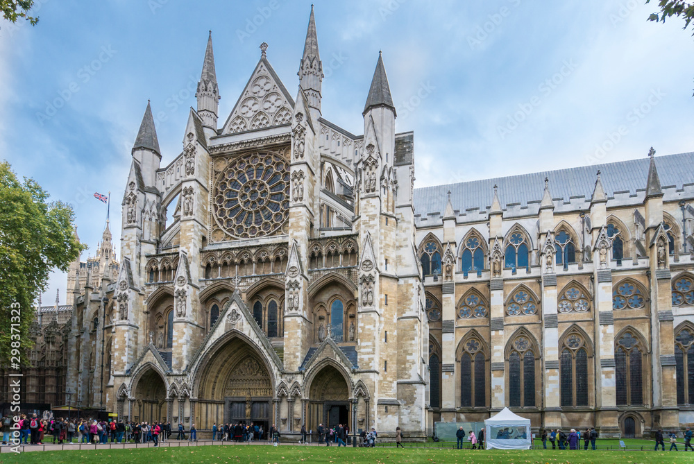 Westminster Abbey, London, UK - obrazy, fototapety, plakaty 