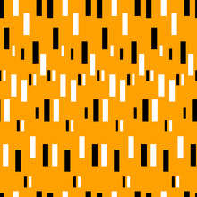 Black White Rectangles Pattern On Yellow Background