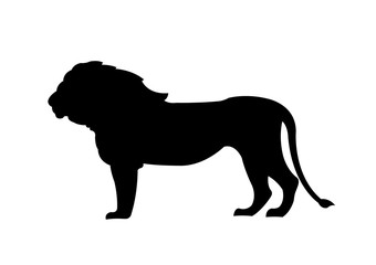 Wall Mural - Lion silhouette vector illustration isolated