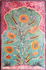 Seamless floral pattern of the Mughal dynasty 