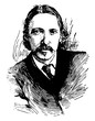Robert Louis Stevenson, vintage illustration