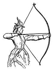 Wall Mural - Archery vintage illustration.