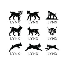 Set Lynx Logo Icon Designs