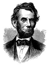 Abraham Lincoln, Vintage Illustration