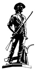 Wall Mural - the concord minute man vintage illustration.