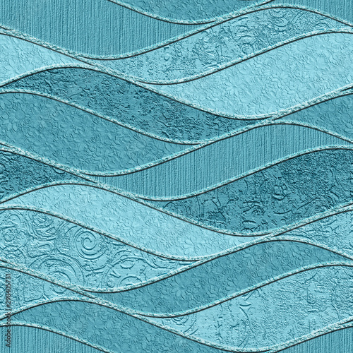 rzezbic-fala-wzor-na-tlo-bezszwowej-teksturze-patchworku-wzor-turkusowy-kolor-tynk-tekstura-3d-ilustracja