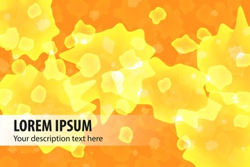 Canvas Print - orange background with different spots. colorful graphic background composition