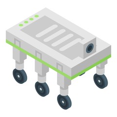 Poster - Farming robot icon. Isometric of farming robot vector icon for web design isolated on white background