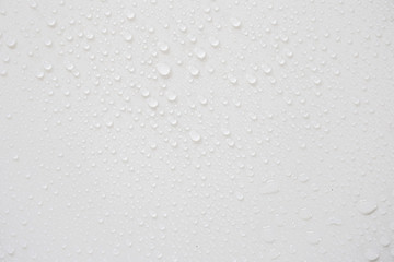 Aufkleber - Raindrops on a grayish white background. Rainy season concept.