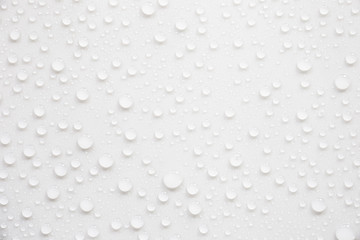 Leinwandbilder - Raindrops on a grayish white background. Rainy season concept.