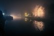 Opolska Wenecja w nocnej mgle