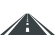 Straight road vector template isolated on background.