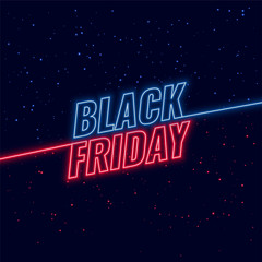 Wall Mural - black friday blue and red neon background